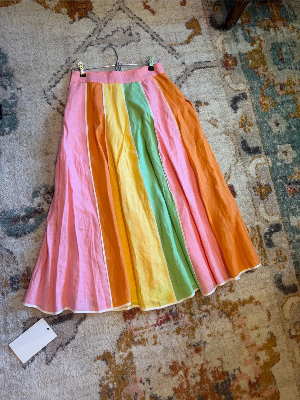 NWT English Factory Pastel Colorblock Midi Skirt/Top Matching Set